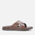 UGG Men's Wainscott Leather Slide Sandals - Grizzly
