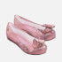 Mini Melissa Kids' Ultragirl Butterfly Ballet Flats - Pink Glitter