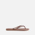 Havaianas Girls' Slim Glitter Flip Flops - Crocus Rose