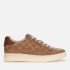 Coach Women's Lowline Coated Canvas Trainers - Tan