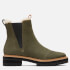 TOMS Women's Dakota Water Resistant Leather Chelsea Boots - Olive