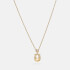 Coach Women's C Crystal Necklace - Gold/Clear