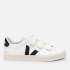 Veja Women's Recife Chrome Free Leather Velcro Trainers - Extra White/Black