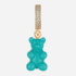 Crystal Haze Women's Pave Nostalgia Bear Pendant - Mykonos Blue