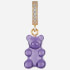 Crystal Haze Women's Jelly Nostalgia Bear Pave Pendant - Plum