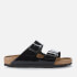 Birkenstock Women's Arizona Slim Fit Leather Double Strap Sandals - Black Patent