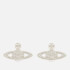Vivienne Westwood Minnie Bas Relief Platinum-Plated Earrings