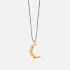 Hermina Athens Women's Melies Moon Stardust Necklace - Black/Gold