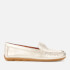 Coach Women's Marley Metallic Leather Driving Shoes - Champagne