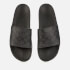 Coach Men's Signature Coated Canvas Pool Slide - Charcoal Signature