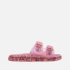 Mini Melissa Girls' Wide Print Slide Sandals - Pink Fleck