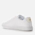 Lacoste Women's Carnaby Evo 0722 1 Leather Cupsole Trainers - White/Gold