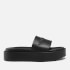 Valentino Women's Leather Flatform Sandals - Black