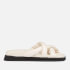 ALOHAS Women's Slip On Cross Leather Sandals - Ivory