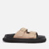 ALOHAS Women's Buckle Suede Double Strap Sandals - Taupe