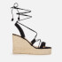 Castañer Women's Berta 8Ed Suede Wedged Espadrilles - Negro