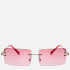 Jeepers Peepers Women's Rectangle Frame Sunglasses - Pink