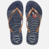 Havaianas Women's Slim Nautical Flip Flops - Navy Blue/Rose Gold/Navy Blue