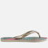 Havaianas Women's Slim Animal Floral Flip Flops - Beige