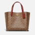 Coach Women's Coated Canvas Signature Willow Tote Bag 24 - Tan Rust