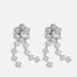 Shrimps Calla Silver-Tone, Crystal and Faux Pearl Earrings