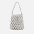 Yuzefi Small Woven Crystal-Embellished Vegan Leather Tote Bag