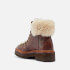 Grenson Nettie Leather and Shearling Hiking-Style Boots