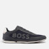 BOSS Saturn Faux Suede and Faux Leather-Trimmed Canvas Trainers