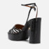 Kurt Geiger London Women's Pierra Patent Platform Sandals - Black