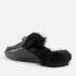 Kurt Geiger London Holly Embellished Faux Shearling-Lined Leather Mules