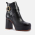 See by Chloé Lyna Leather Platform Heeled Boots