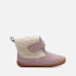 Clarks Toddlers Roamer Moon Suede and Faux Fur Boots