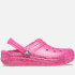 Crocs Classic Glitter Rubber and Faux Sherpa Lined Clogs