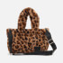 DKNY Emilee Small Leopard Print Faux Fur Tote Bag