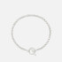 Estella Bartlett Women's Tennis Bracelet With Groove Circle T-Bar - Silver Plated