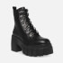Steve Madden Bewilder Leather Hiking-Style Heeled Ankle Boots
