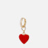 Wilhelmina Garcia Heart Recycled Gold-Plated, Crystal and Enamel Earring
