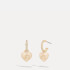 Coach C Heart Pave Gold-Tone and Resin Huggie Earrings