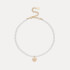 Coach C Heart Gold-Plated Faux Pearl Choker Necklace
