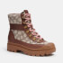 Coach Talia Jacquard, Suede and Leather Lace-Up Boots