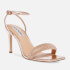 Steve Madden Rhinestone-Embellished Faux Leather Heeled Sandals