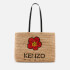 KENZO Logo-Appliquéd Large Raffia Tote Bag