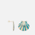 anna + nina Single Venus Shell Enamel Stud Earring