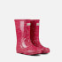 Hunter Kids' First Classic Giant Glitter Rubber Wellington Boots