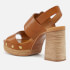 See by Chloé Women's Joline Leather Platform Heeled Sandals - Tan