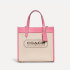 Coach Women's Canvas Field Tote 22 Bag - Natural Canvas/Flower Pink
