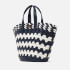 Kate Spade New York Women's Zigzag Woven Leather Small Tote Bag - Blazer Blue Multi