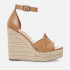 Steve Madden Sivian Leather Wedged Sandals