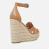 Steve Madden Sivian Leather Wedged Sandals