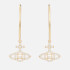 Vivienne Westwood Women's Olympia Pearl Hoop Earrings - Gold/Creamrose Pearl